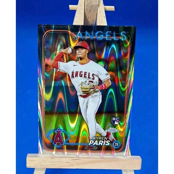 2024 Topps Chrome - Kyren Paris #151 RayWave Refractor (RC) - Picture 3 of 7